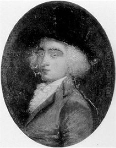 Portrait Of A Gentleman, Bust Length, Wearing Green Coat And Dark Hat by John Downman