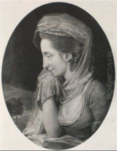 Portrait Of Mary Mountain, Seated Half Length At A Table Portrait Of Mary Mountain, Seated Half Length At A Table