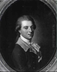Portrait Of A Gentleman Small Half-length, In Green Coat    With Pink Collar