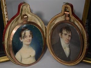 Portrait Miniatures (pair) by William M.S. Doyle