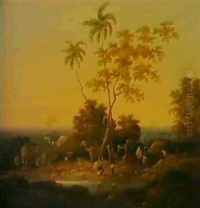An Encampment At Dusk