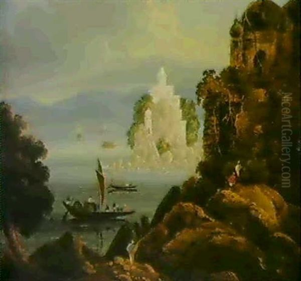 The Rock At Jahangira On The Ganges - view 1
