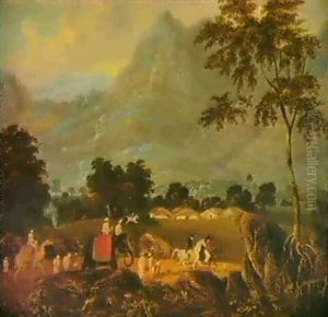 The Road From Calcutta To Patna With An Elephant And A Camel