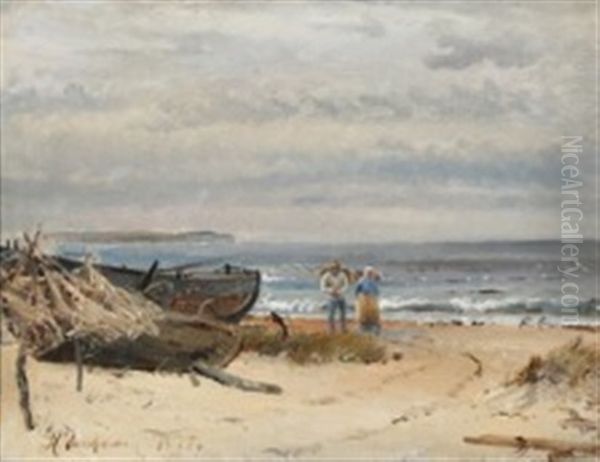 A Fisher And His Wife At The Beach - view 1