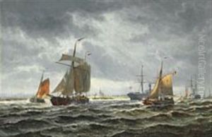 Numerous Ships Off Bruges