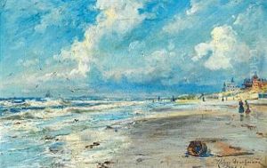 Coastal Scene From Fano With Seaside Hotels In The Background