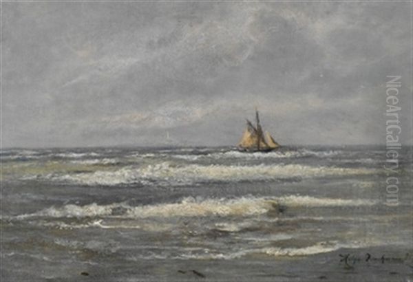 Segelboot Auf See, In Kustennahe - view 1