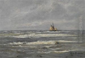 Segelboot Auf See, In Kustennahe by Holger Drachmann