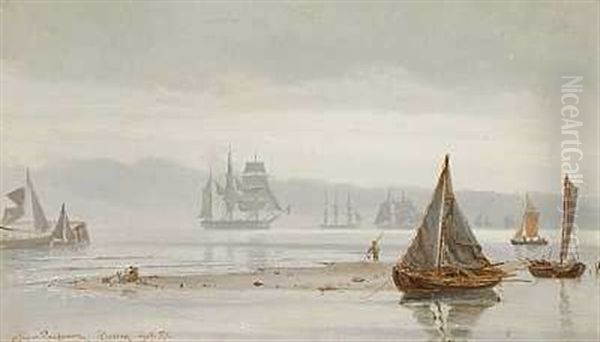 Parti Fra Hornbaek Strand I Morgendis - view 1