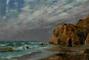 Kystparti Med Bolger, Der Ruller Mod Stranden Kystparti Med Bolger, Der Ruller Mod Stranden