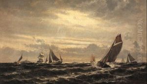 Marine Med Talrige Skibe by Holger Drachmann