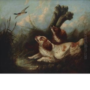 Setters Putting Up A Mallard by George Armfield