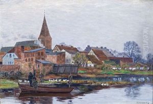 Novembertag In Schwaan by Peter Paul Draewing
