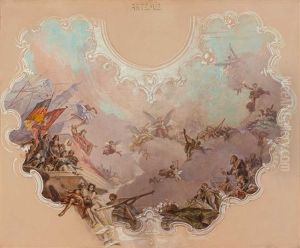 'plafond Skizze Fur Das Hamburger Stadthaus' by George Drah
