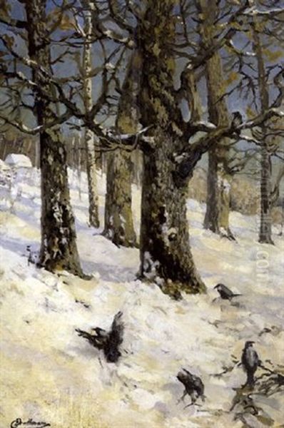 Birds On The Snow - view 1