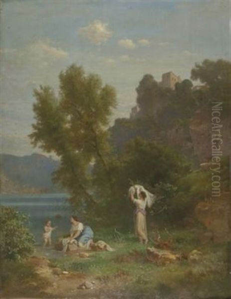 Wascherinnen Am Fluss - view 1