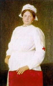 Portrait Der Erzherzogin Maria Josepha by Tom von Dreger
