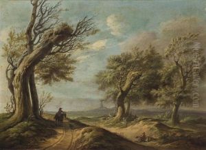 Paysage Avec Un Cavalier Et Un Mendiant