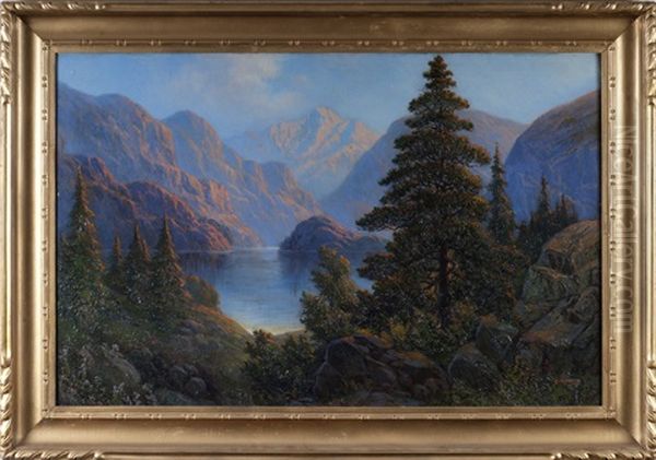 View Of Yosemite With Lake And Pines - view 1
