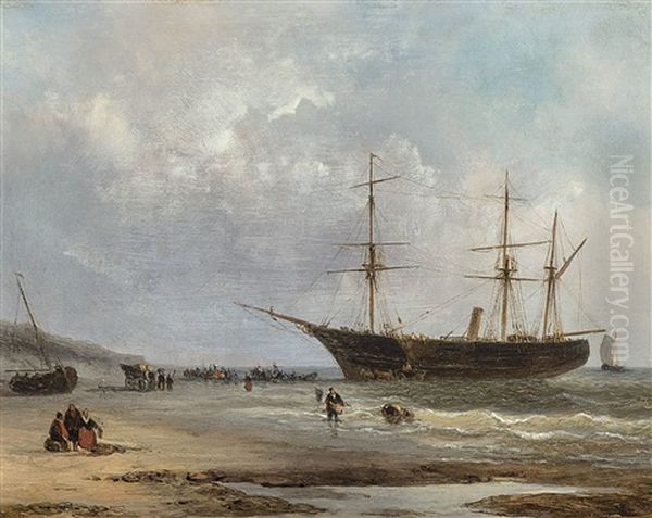 A Ship Moored On The Shore - view 1