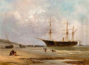 Am Strand by Christiaan Lodewijk Willem Dreibholtz