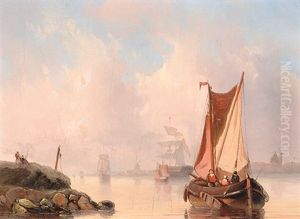Seascape by Christiaan Lodewijk Willem Dreibholtz
