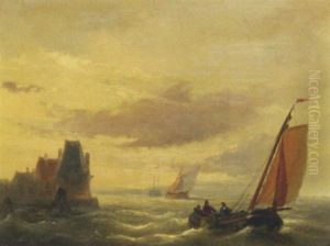 Sailing Vessels By A Coast