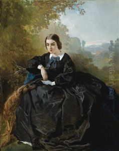 Jeune Femme En Noir, Songeuse Jeune Femme En Noir, Songeuse