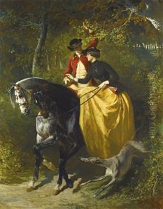 L'entree Au Bois by Alfred De Dreux