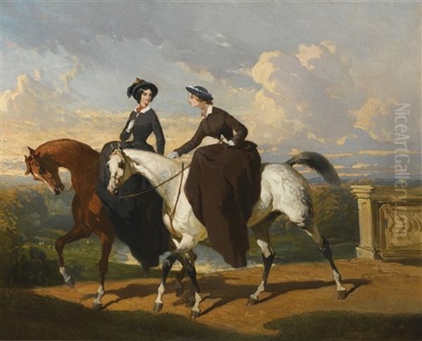 Deux Amazones Au Cheval - view 1