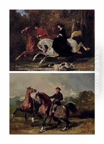 Chasseurs A Courre; Et Le Lad - view 1