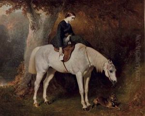 Amazone Tenant Une Lettre by Alfred De Dreux