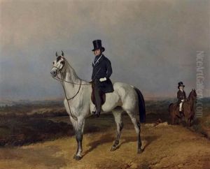 Portrait Equestre Presume De Rainbeaux, Ecuyer De L'empereur Napoleon Iii by Alfred De Dreux