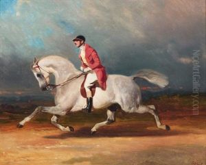 Cavalier Sur Un Cheval Gris Pommele by Alfred De Dreux