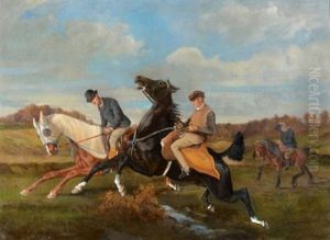 Cavaliers Sur Leurs Montures by Alfred De Dreux