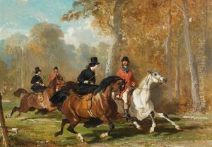 Le Depart De La Chasse by Alfred De Dreux