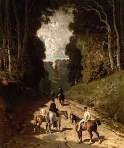 Reiter Auf Einem Weg by Alfred De Dreux