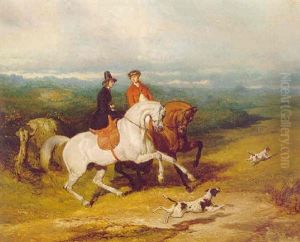 Riders In A Landscape by Alfred De Dreux