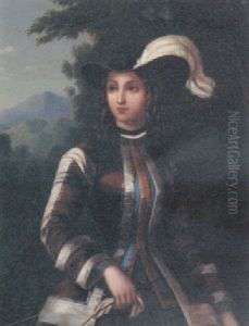 A Young Lady In Hunting Dress