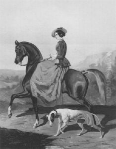 L'amazone Et Son Chien by Alfred De Dreux
