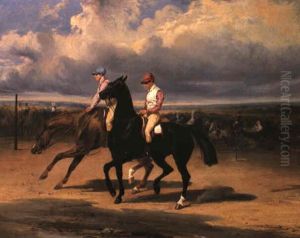Two Jockeys Before The Start by Alfred De Dreux