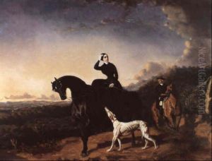 Portrait Presume De La Duchesse D'almeda En Amazone by Alfred De Dreux