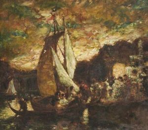 Fete A Venise by Jean-Baptiste (Joannes) Drevet