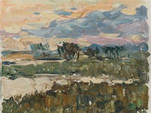 Landscape At Sunset by Aleksandr Davidovic Drevin