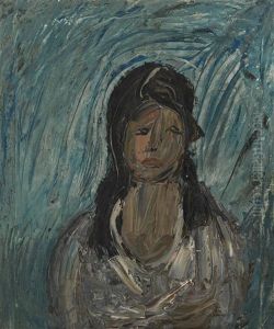 Portrait Of A Woman by Aleksandr Davidovic Drevin