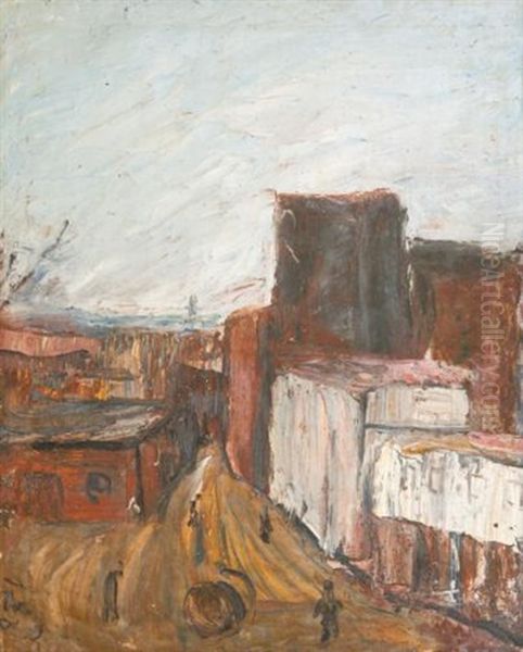 Street Scene And View Of Altai (recto-verso) - view 1