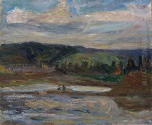 Fishing On The River by Aleksandr Davidovic Drevin