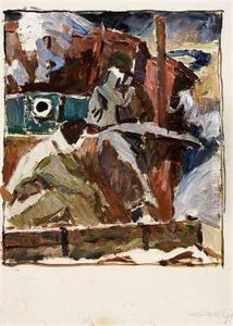 Figurative Scene, Winter Figurative Scene, Winter