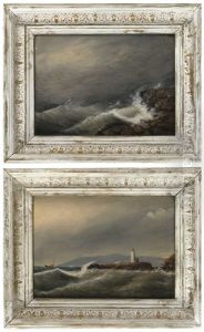 Two Seascapes: Mount Desert Rock Light 1884" And "persian Head East Gloucester ..." Two Seascapes: Mount Desert Rock Light 1884" And "persian Head East Gloucester ..."
