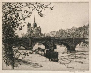 Pont De La Tournelle, Paris by Caroline Helena Armington